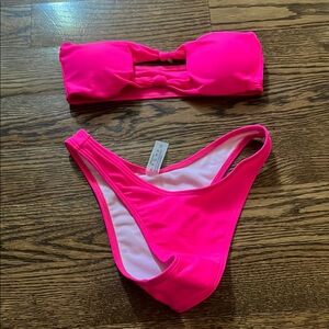 SHEIN Hot Pink Bikini Set